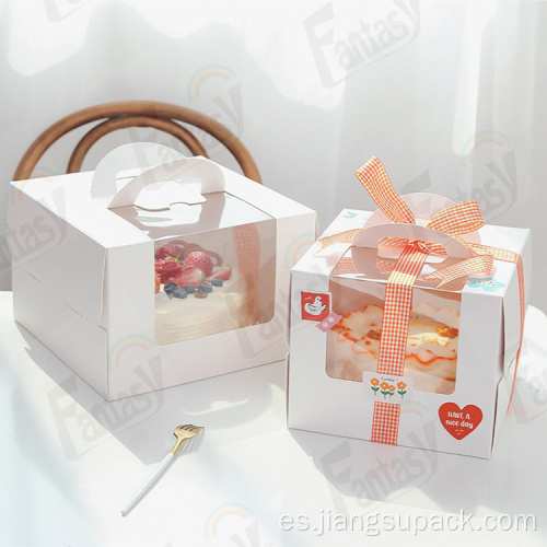 Cajas de pastel de caja de mango de cupcake personalizadas